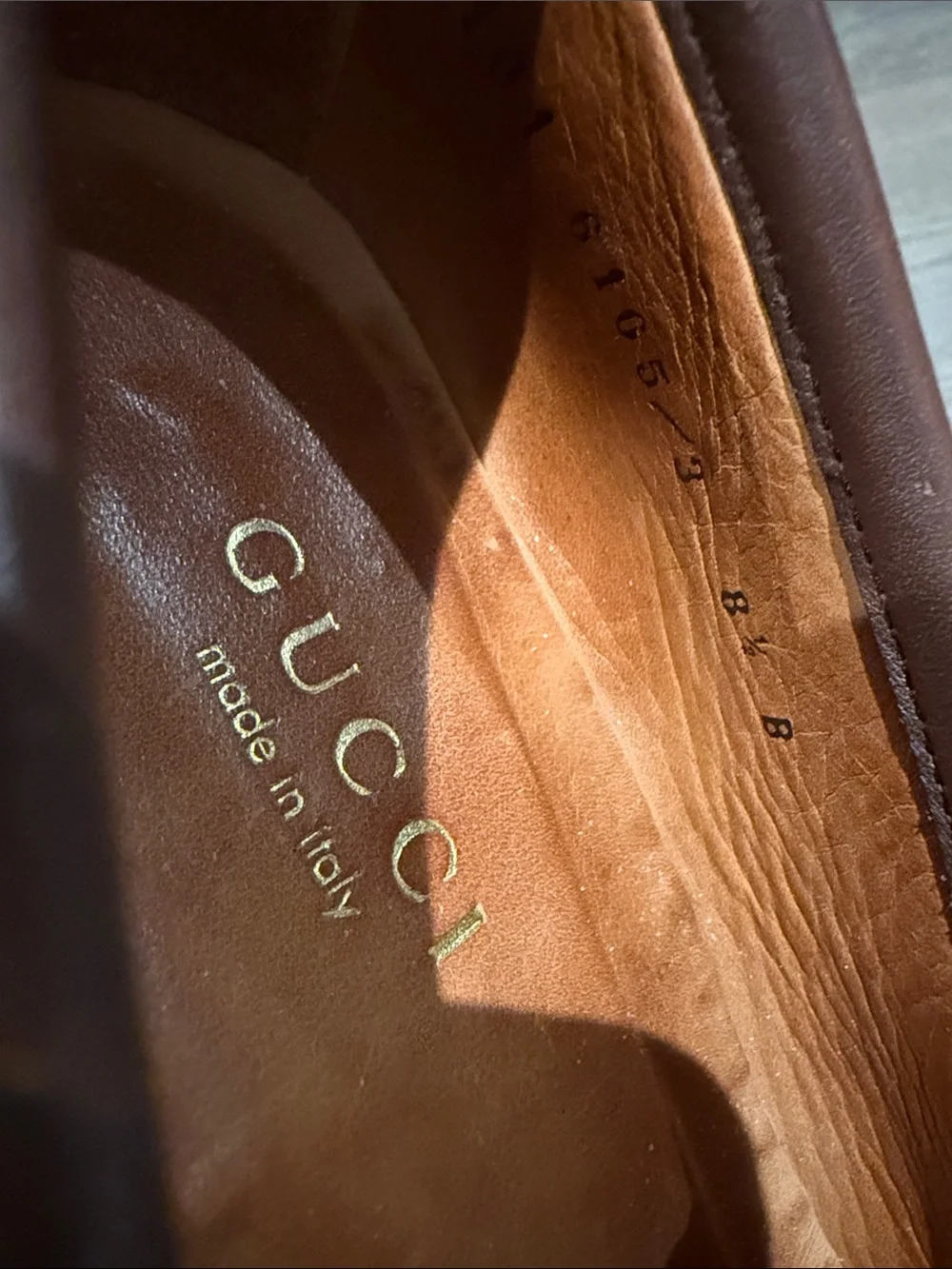 Gucci Brown Leather Horsebit Loafers Women’s Size 8.5